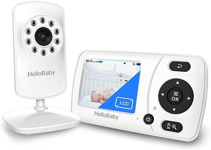 Baby Monitor, Monitor with Camera and Audio, Infrared Night Vision Camera,VOX Mode, Lullaby,Digital 2X Zoom,Alarm Function (FREE POSTAGE)