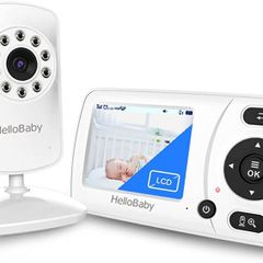 Baby Monitor, Monitor with Camera and Audio, Infrared Night Vision Camera,VOX Mode, Lullaby,Digital 2X Zoom,Alarm Function (FREE POSTAGE)
