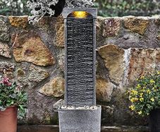 Home Garden Water Feature with LED Lights and Pump, Large Garden Water Fountain