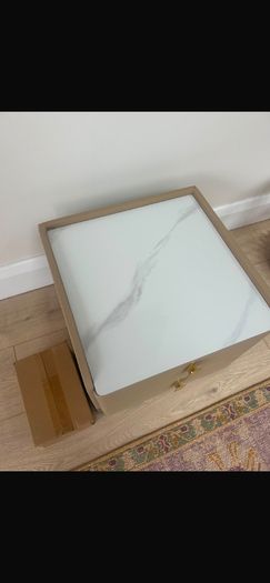 Bedside Table,2 Drawers, Bedroom. Size: 40x40x50cm
