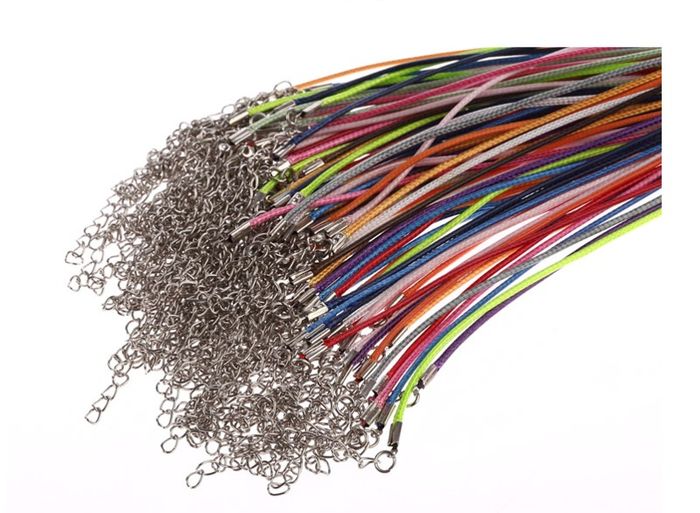 Wax Cord Necklace Lobster Clasp Jewelry (10 pieces)