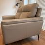 Light grey leather sofa set - 3-seater and 2-seater Image 5