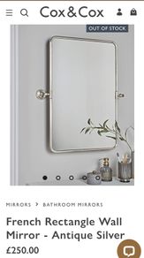 French rectangle Wall Mirror