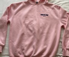 Genuine white fox hoodie