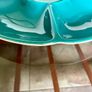 Confetti Serving Dish Teal Green by  Aluminia Royal Copenhagen Denmark 1950s Image 9