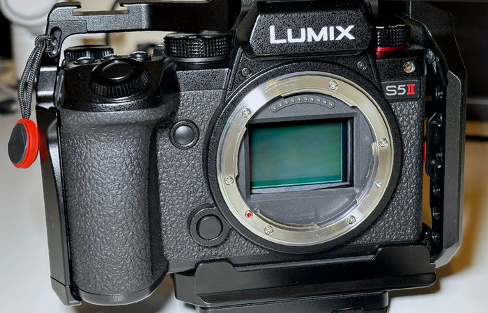 Panasonic LUMIX S5II with Smallrig cage and handle