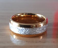 14ct gold plated Tungsten carbide ring size 10.5