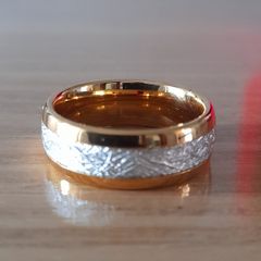 14ct gold plated Tungsten carbide ring size 10.5