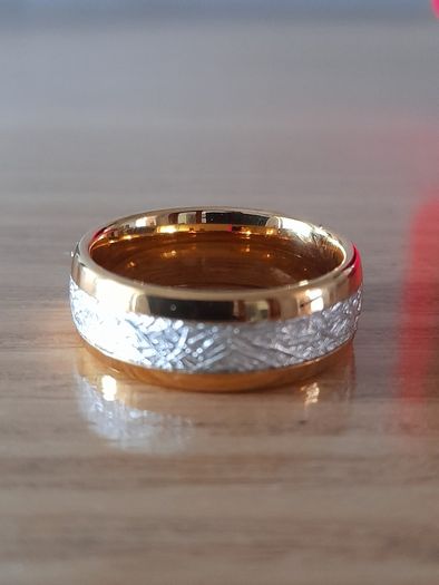 Tungsten carbride ring 14k gold plated size 10.5