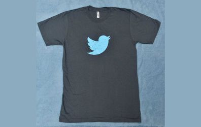 NEW Twitter Bird T-Shirt Grey Mens Size Medium
