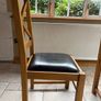 Set of 8 Solid Oak Dining Chairs Image 4