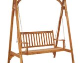 Garden Swing Bench with Trellis Solid Acacia Wood