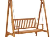 Garden Swing Bench with Trellis Solid Acacia Wood