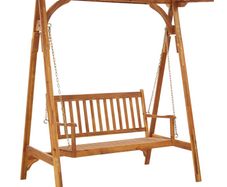 Garden Swing Bench with Trellis Solid Acacia Wood