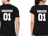 Groom And Bride Wedding Love Couple T-shirts Great Gift Present For Valentines Day Idea
