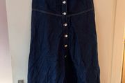 Denim maxi skirt