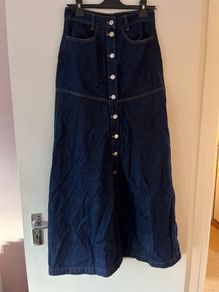 Denim maxi skirt