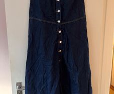 Denim maxi skirt