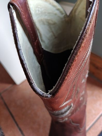 RARE Vintage Harley-Davidson Brown Leather Cowboy Boots Men's Size UK 10
