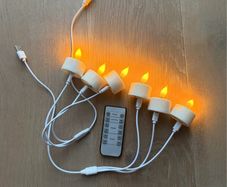 Rechargeable Candles with Remote, 6pcs LED Flameless Flickering Tea Lights USB
