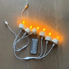 Rechargeable Candles with Remote, 6pcs LED Flameless Flickering Tea Lights USB
