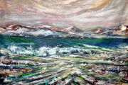 Acrylic Art On Canvas 87x65cm, Irish Coastal Seascape Art | Mayo, Ireland
