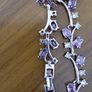 Stg silver bracelet with amethyst and clear stones Image 2