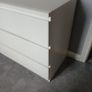 IKEA Malm Chest of 6 Drawers - 160 X 78 CMs - with White Glass Top Image 2