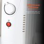 5 Fin Oil Filled Radiator with Adjustable Thermostat and Overheat Protection, 650W, White Image 6