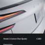 Tesla Model 3 Performance Carbon fibre rear spoiler Image 3