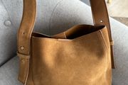Mango suede shoulder bag
