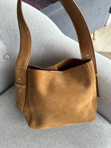 Mango suede shoulder bag