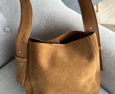 Mango suede shoulder bag