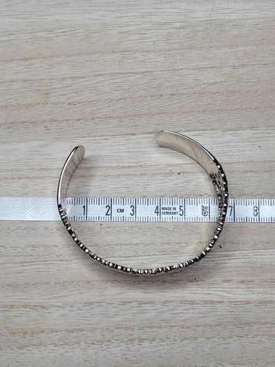 Vintage Sterling Silver 925 Floral Cuff Bracelet - 28.98g