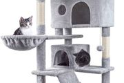 SALE | Cat Tree, 151cm Cat Scratching Post Stable Cat Tower for Large Cat, Activity Centre Cat Climbing Tree with 2 Cat House, Hammock, 4 Sisal Posts, Ladder, and Rest Place for Indoor Cat