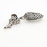 925 Vintage Heart Lock & Key Sterling Silver Charm Pendant Image 6