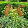 corten steel boxing hares Image 3
