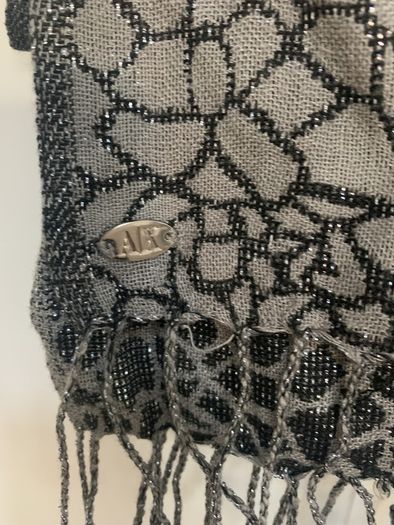 Armani exchange silver grey pashmina scarf