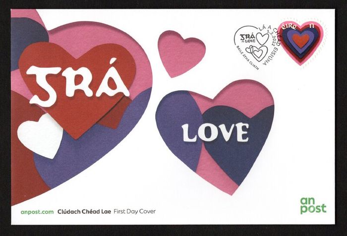 2022 Ireland Love Commemorative Stamp An Post First Day Covers (FDC)