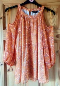 Lovely lined cold shoulder top