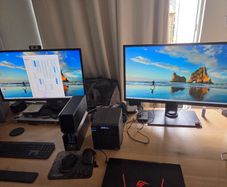 For Sale: Pro-Cleaned HP Z840 Powerhouse Workstation Setup + 32TB Internal Storage, Diskless Fantec Enclosure, Dual 32" Monitors & Logitech MX Combo