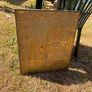 vintage embossed brass fireplace screen Image 2