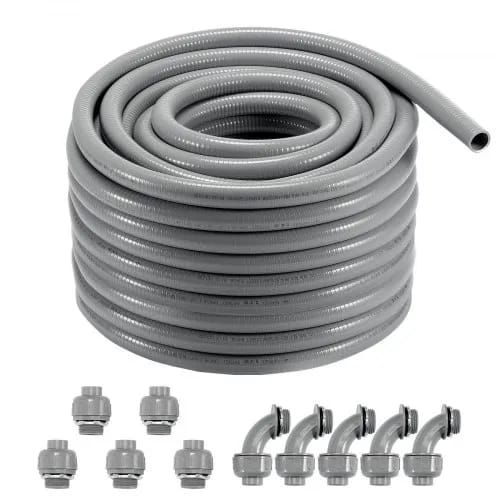 25,4mm (1-inch) Flexible Liquid-Tight Electrical PVC Conduit 30.5m Non-Metallic IP65