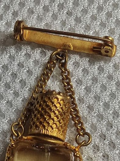 Vintage perfume bottle brooch