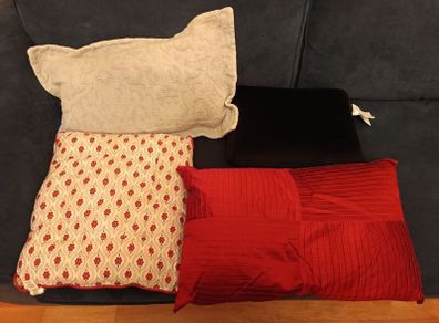 FREE mix of cushions and blanket