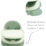 Baby Bug Booster Seat For Dining, Detachable Tray, Harness, Adjustable Seat and Non-Slip Feet, Eucalyptus Image 2