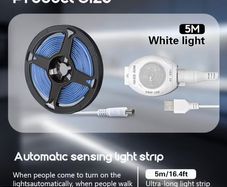 5.0meter LED Motion Sensor Light Strip - USB Powered,