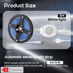 5.0meter LED Motion Sensor Light Strip - USB Powered,
