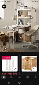 ikea kallax oak with desk