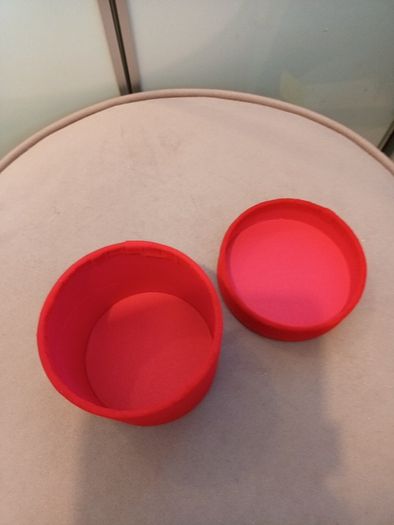 Small red velvet gift box